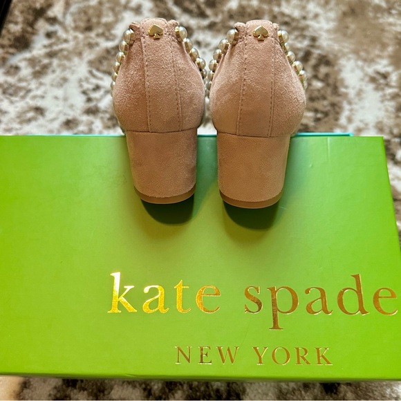 NIB Kate Spade Maeve Scalloped Pearl Suede Pumps - Picture 9 of 9